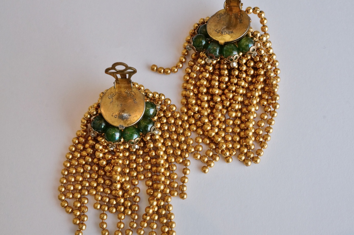 Paris House London jewellery, pair of earrings, 1950`s